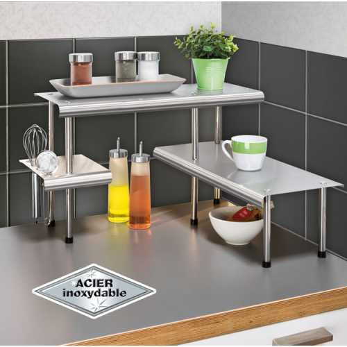 Etagère d'angle cuisine Inox Etagère d'angle cuisine Inox
